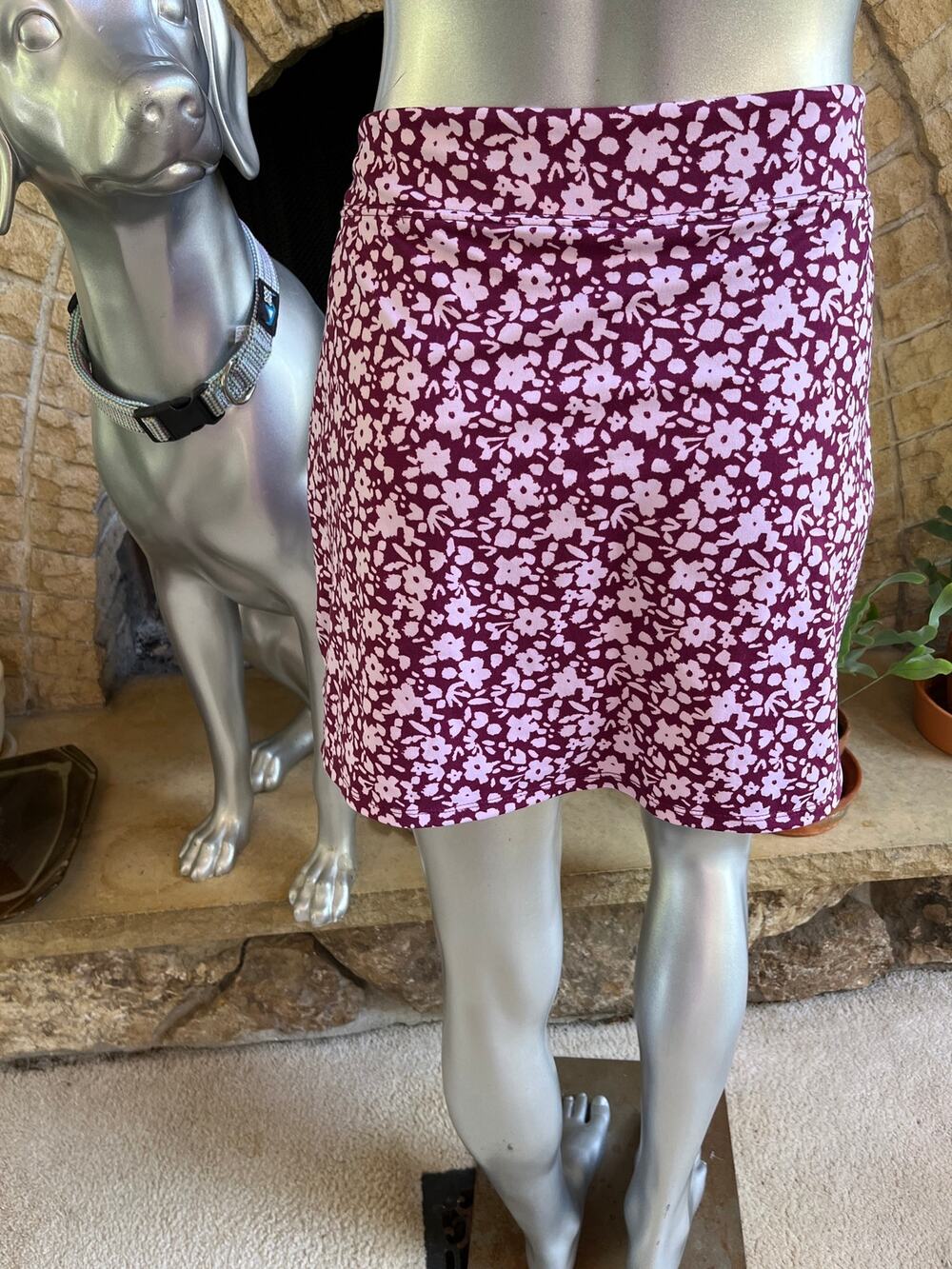 Tranquility by Colorado Clothing Purple Floral Skirt Skort Women's Size Large